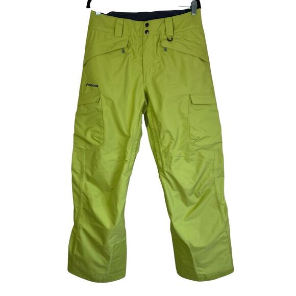 Patagonia Mens M SnowShot Pants H2no Waterproof Peppergrass Green Light Stains - Picture 2 of 16